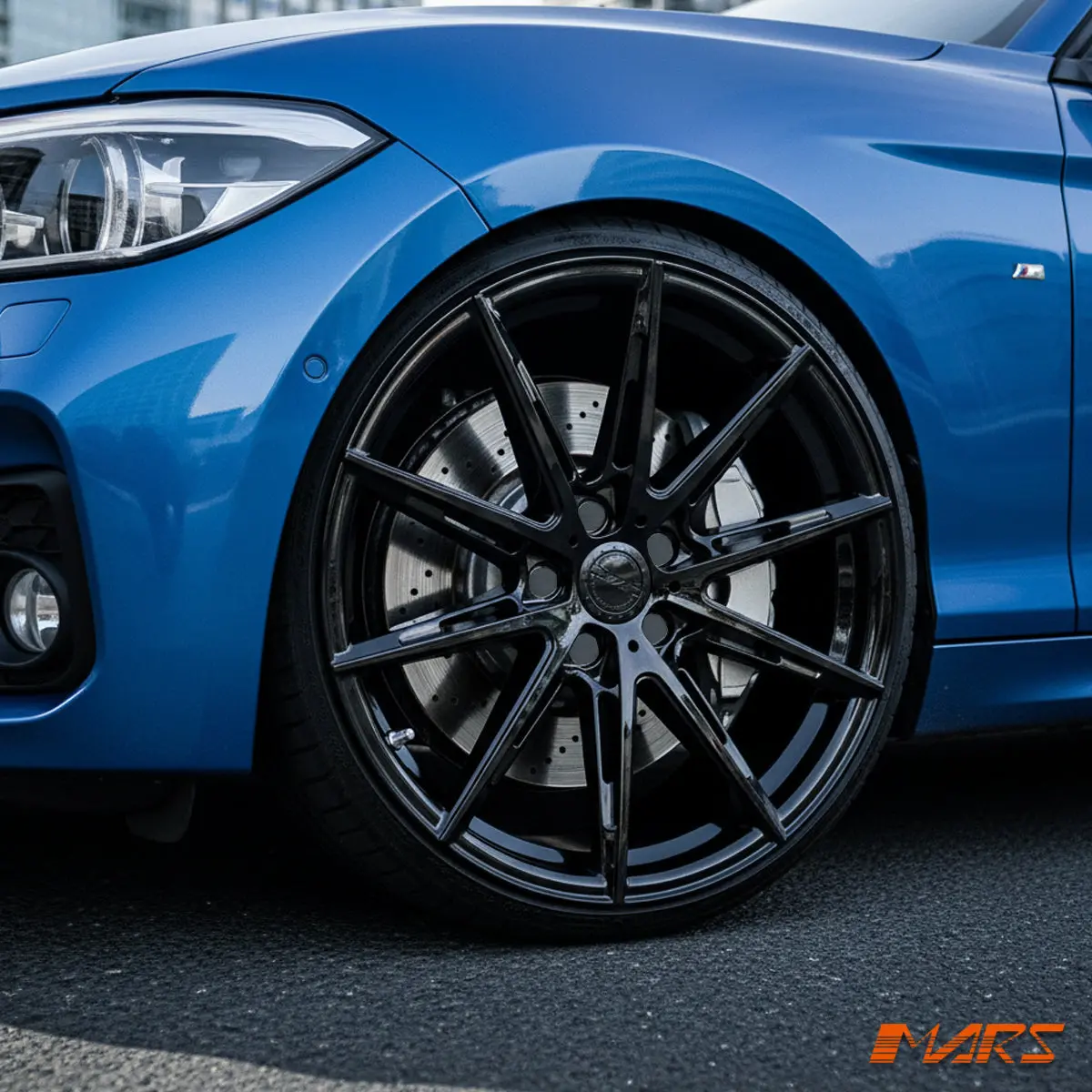 Mars Mp-M2 Gloss Black 19 Inch Multi Spork Concave Alloy Wheels Rims 5X112 For Bmw 1 & 2 Series F20 F40 F44 G42 1