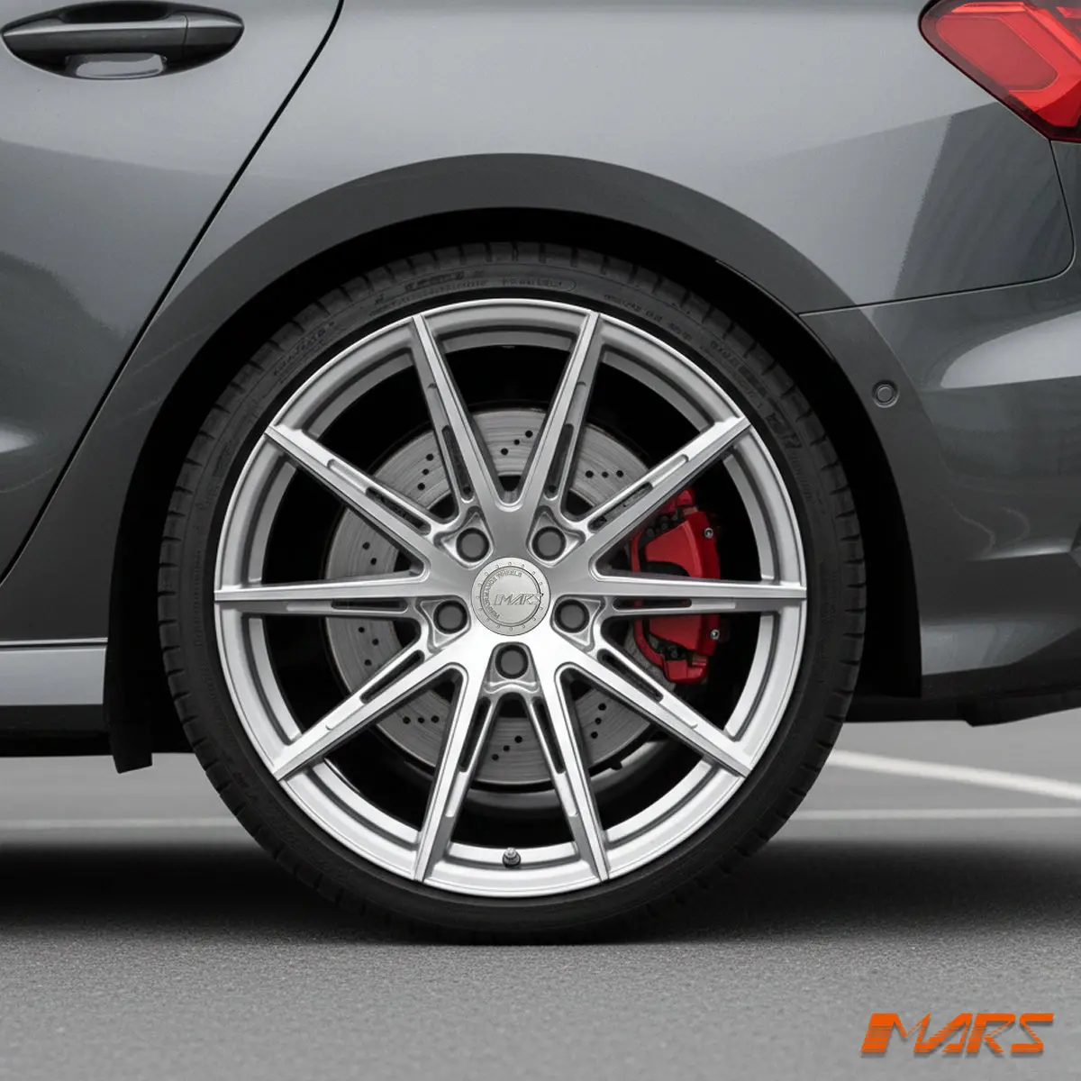 Mars Mp-M2 Machined Silver 19 Inch Multi Spork Concave Alloy Wheels Rims 5X112 For Audi A3 S3 A4 S4 1