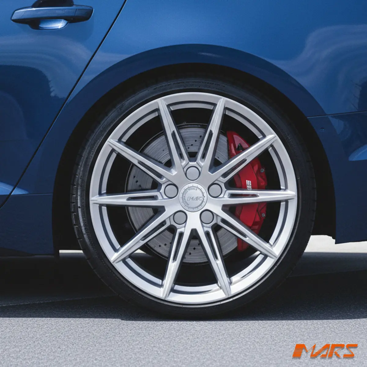 Mars Mp-M2 Machined Silver 19 Inch Multi Spork Concave Alloy Wheels Rims 5X112 For Audi A5 S5 1