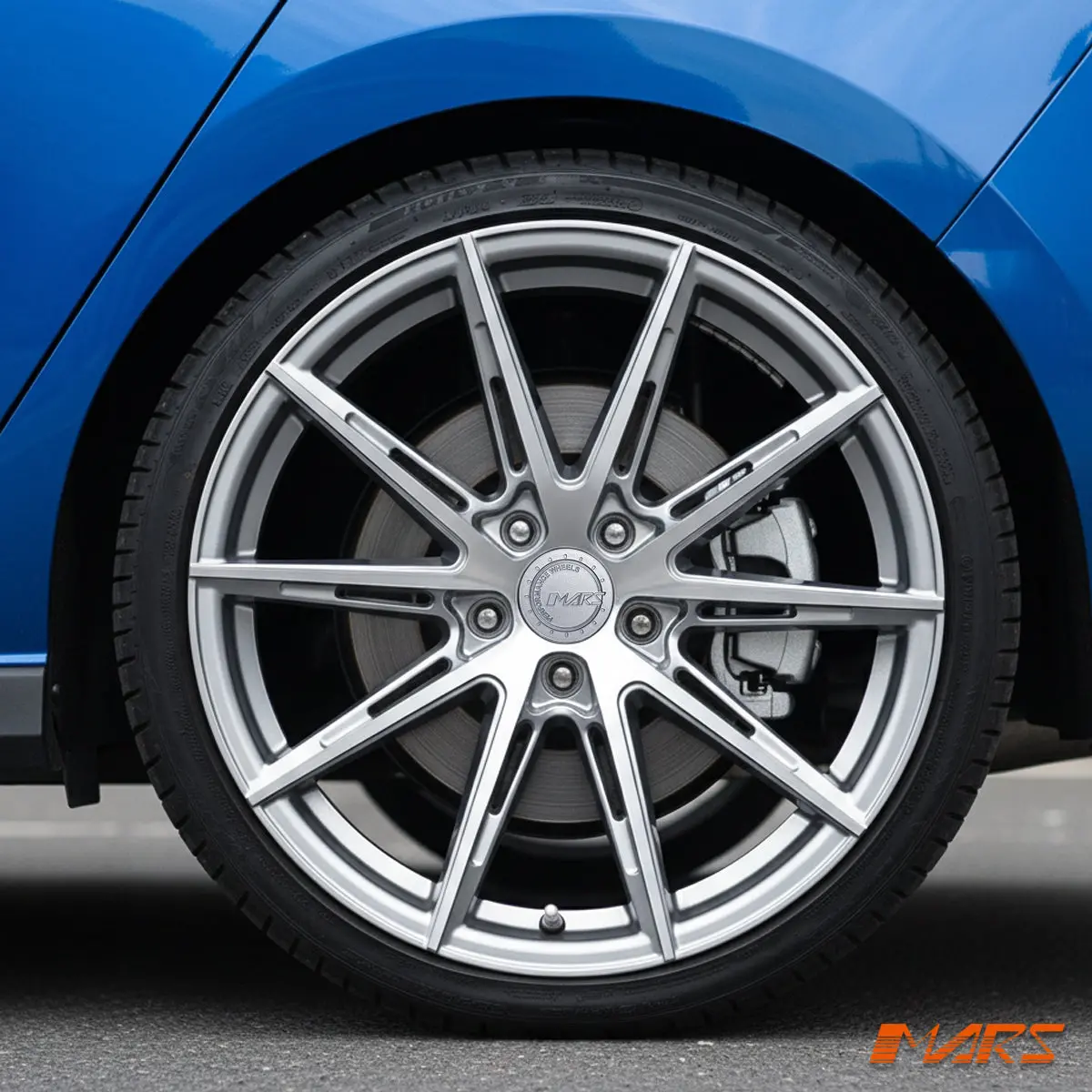 Mars Mp-M2 Machined Silver 19 Inch Multi Spork Concave Alloy Wheels Rims 5X114.3 For Hyundai I30n 1