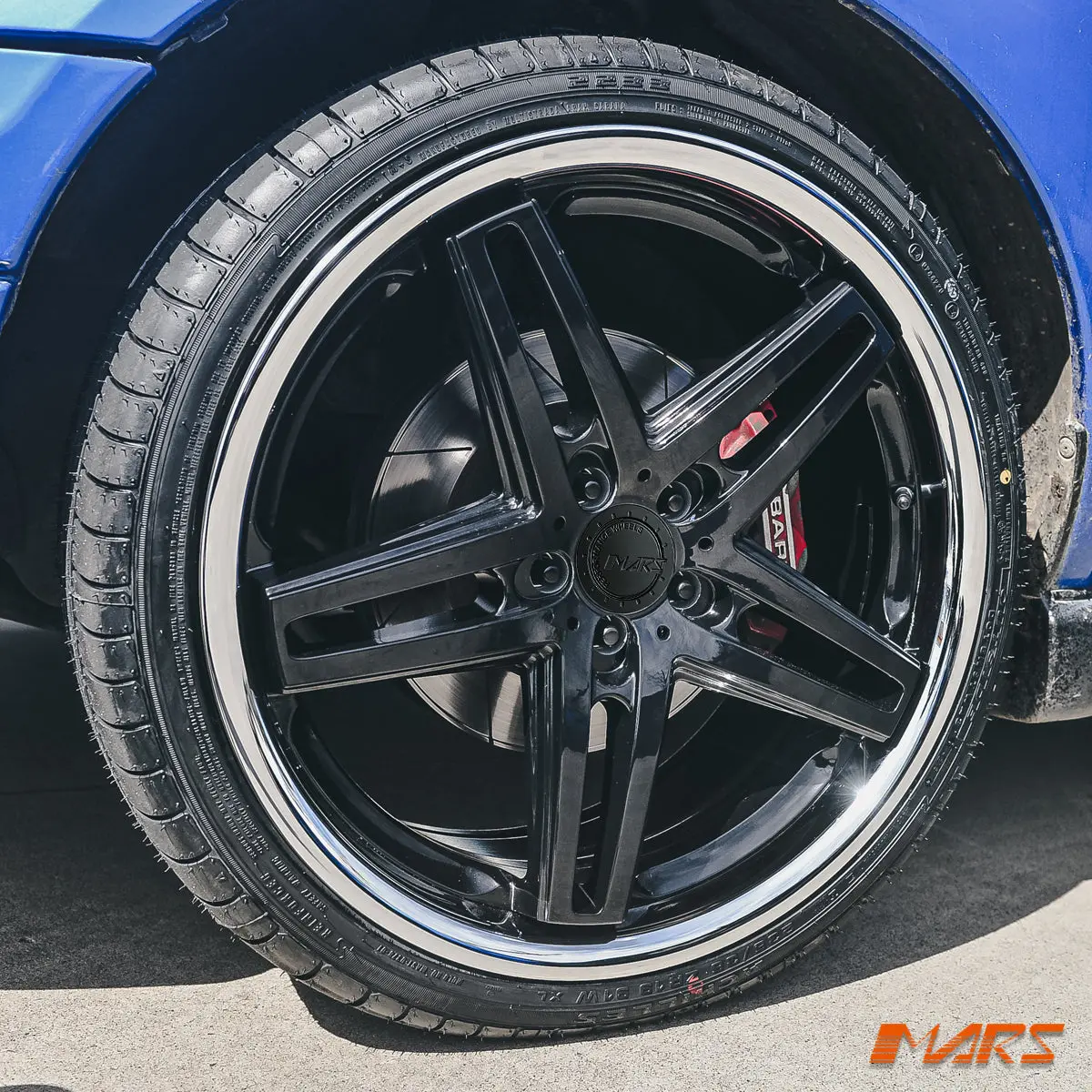 Mars Mp-Mc 19 Inch Gloss Black 5 Sporks Stag Concave With Dish Alloy Wheels Rims 5X100 For Subaru Wrx Sti 1