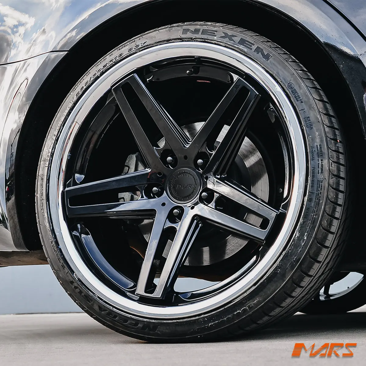 Mars Mp-Mc 19 Inch Gloss Black 5 Sporks Stag Concave With Dish Alloy Wheels Rims 5X114.3 For Lexus Is 1
