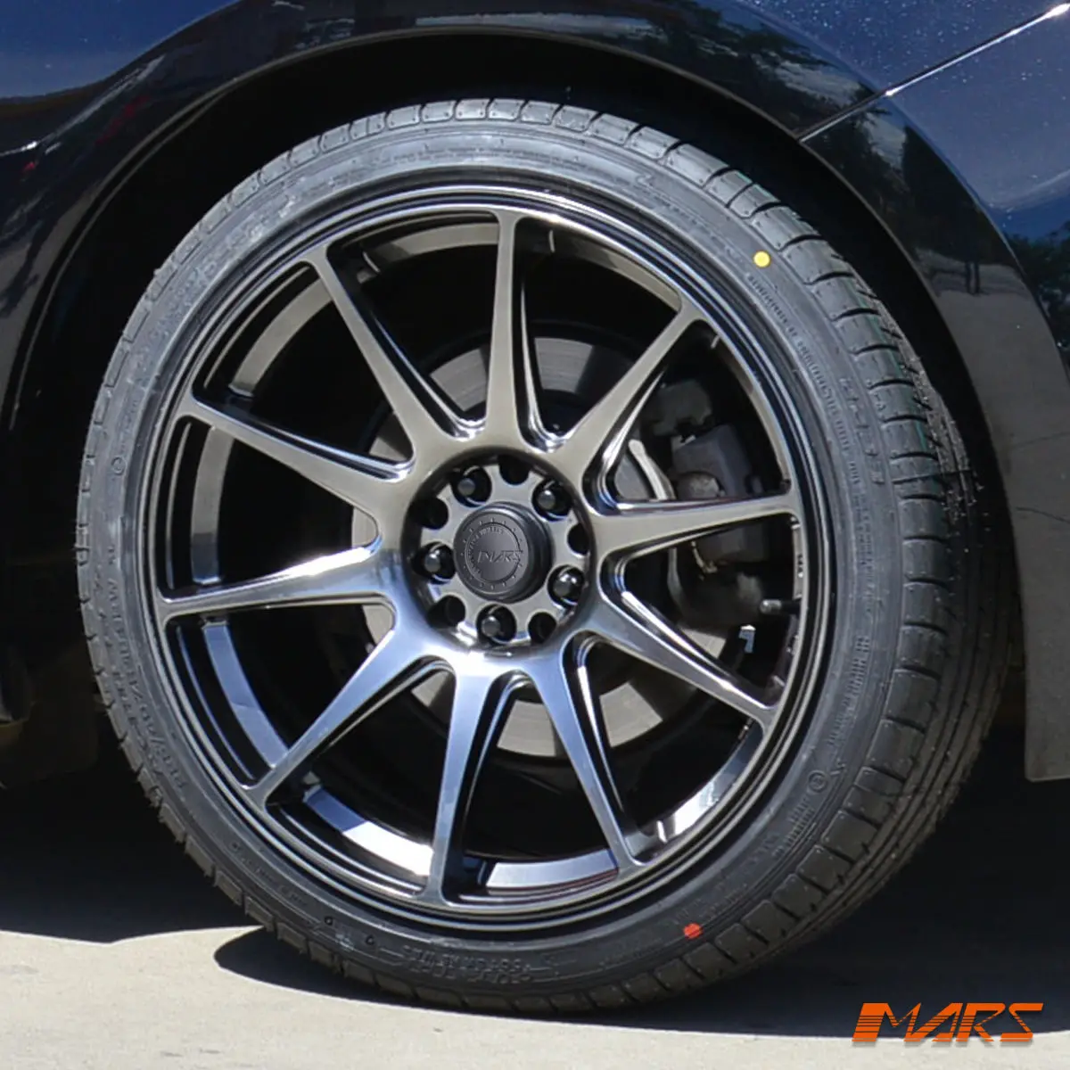 Mars Mp-Ms Hyper Black Concave 4X 18 Inch Stag Alloy Wheels Rims 5X100 For Toyota 86 Gr86 & Subaru Brz 1