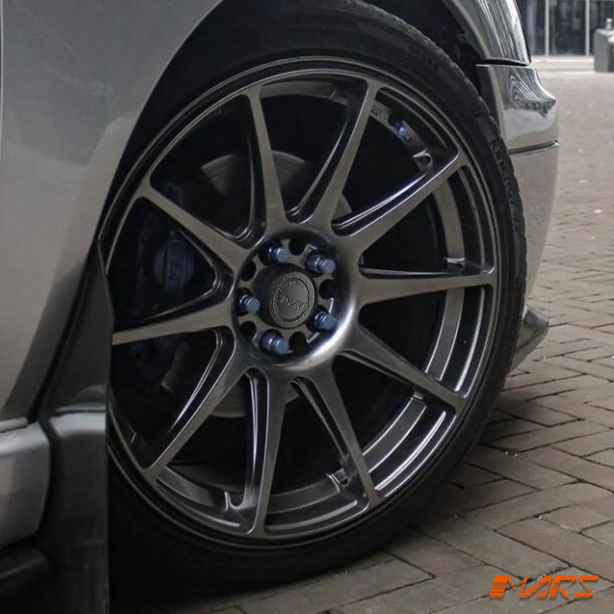 Mars Mp-Ms Hyper Black Concave 4X 18 Inch Stag Alloy Wheels Rims 5X100 For Subaru Impreza & Wrx Sti 1