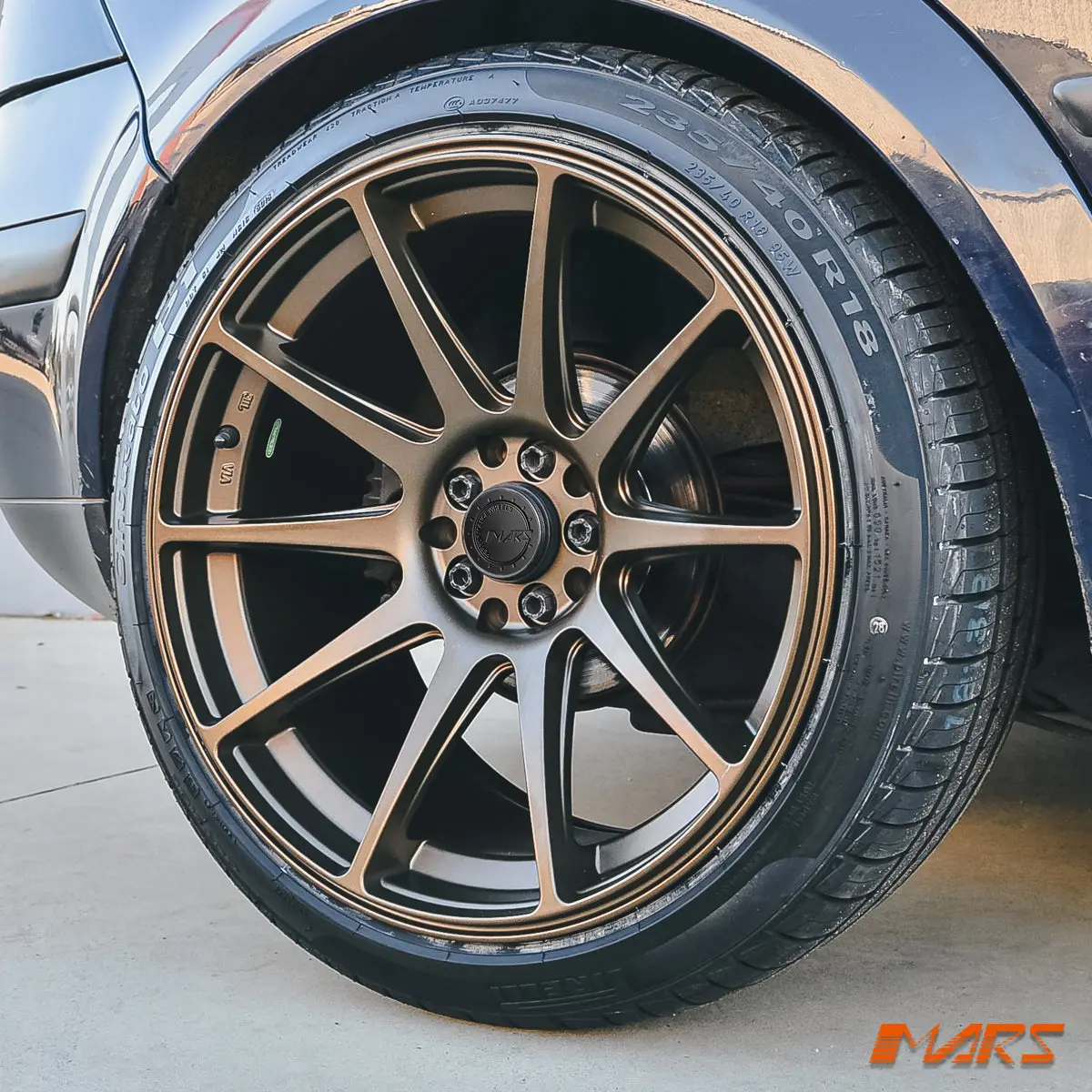Mars Mp-Ms Matt Bronze Concave 4X 18 Inch Stag Alloy Wheels Rims 5X100 For Vw Golf Mk4 & Audi Tt 8N 1