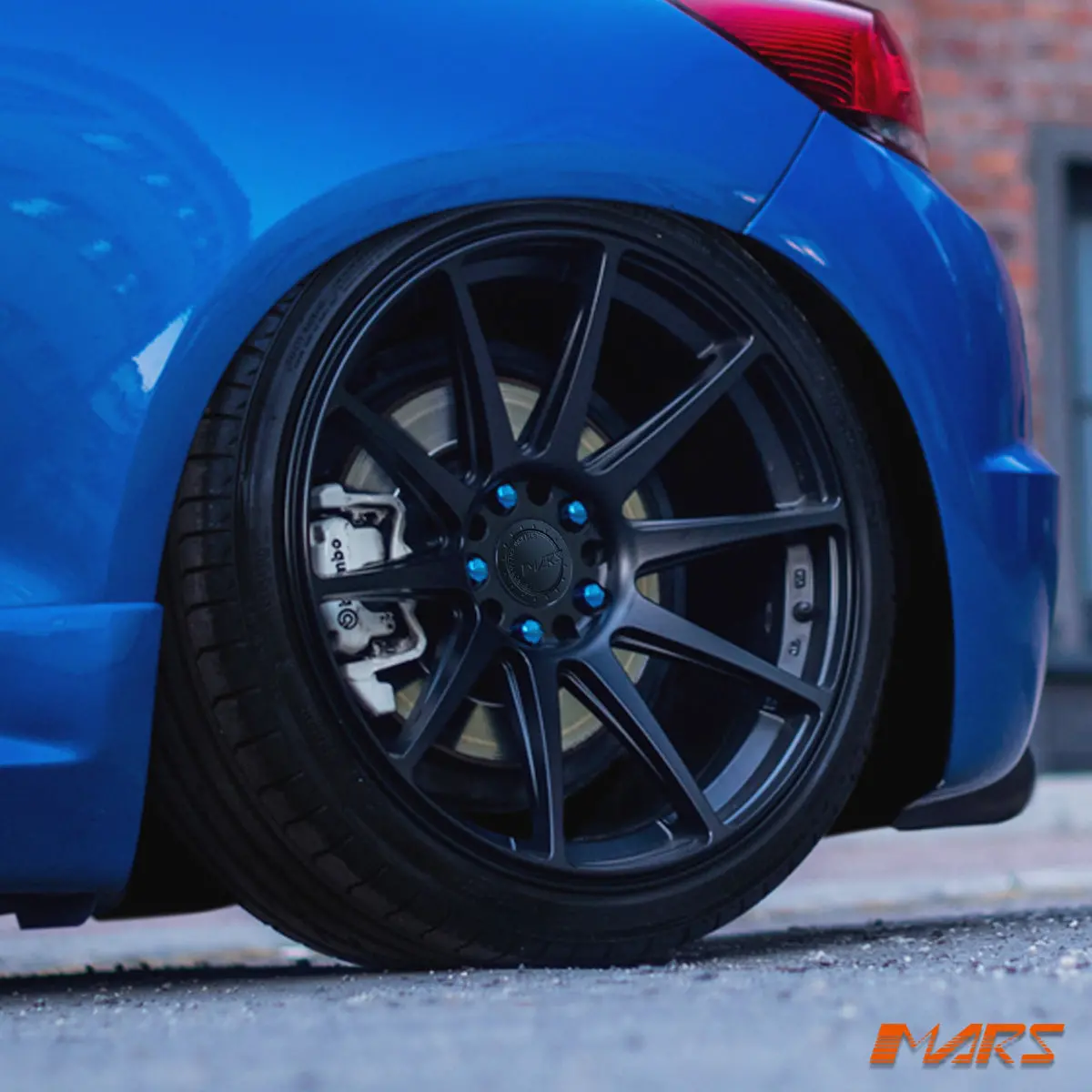 Mars Mp-Ms Matt Black Concave 4X 18 Inch Stag Alloy Wheels Rims 5X112 For Vw Scirocco & Passat 1