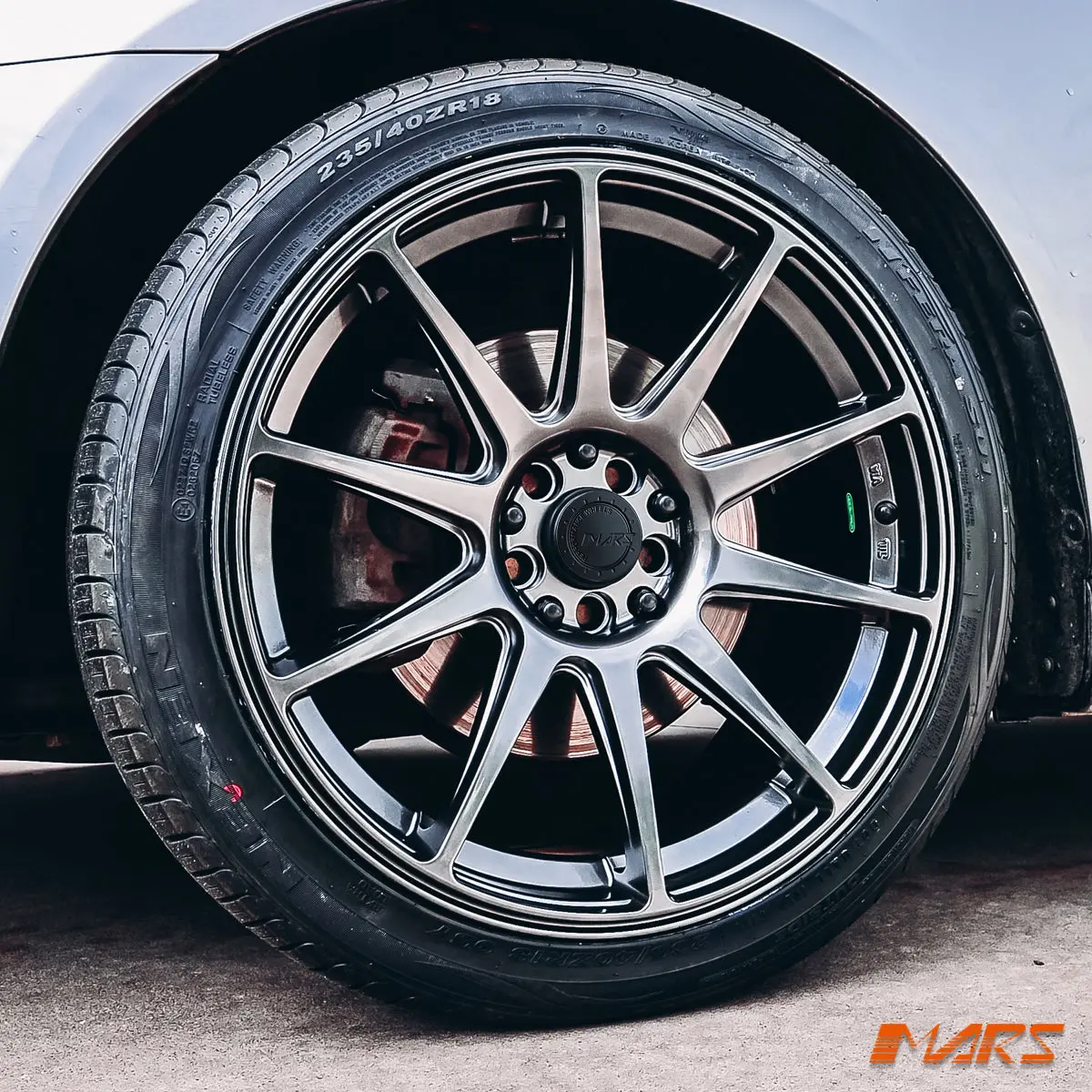 Mars Mp-Ms Hyper Black Concave 4X 18 Inch Stag Alloy Wheels Rims 5X114.3 For Honda Accord Euro 1