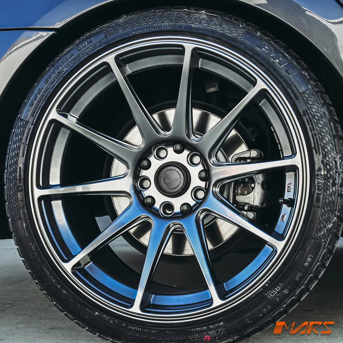 Mars Mp-Ms Hyper Black Concave 4X 18 Inch Stag Alloy Wheels Rims 5X120 For Bmw E90 E92 1