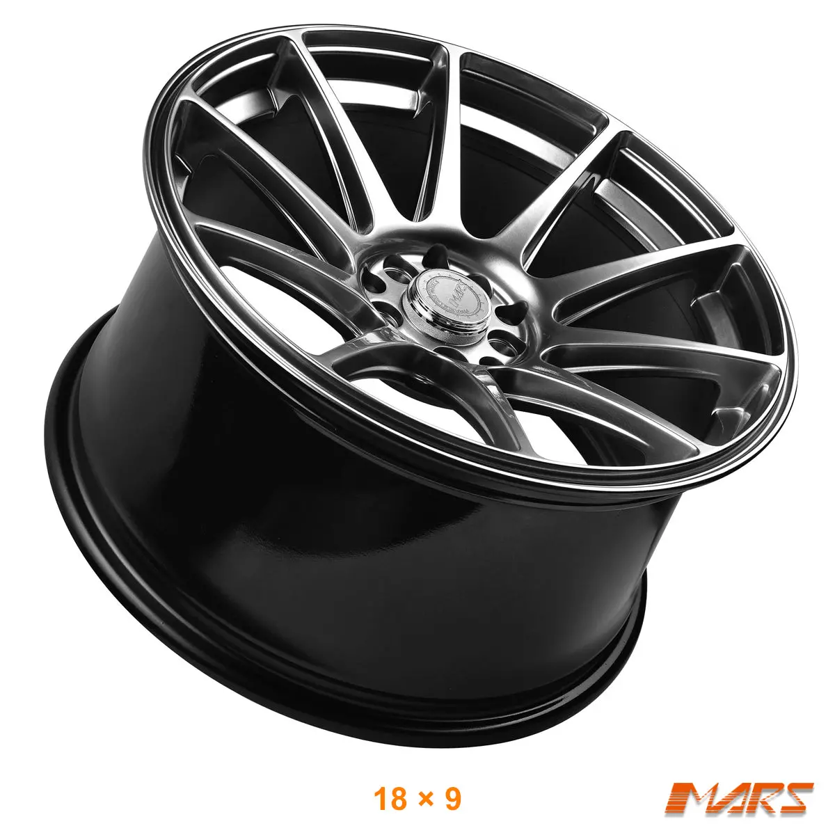 Mars Mp-Ms Hyper Black Concave 4X 18 Inch Stag Alloy Wheels Rims 5X100 For Toyota 86 Gr86 & Subaru Brz 2