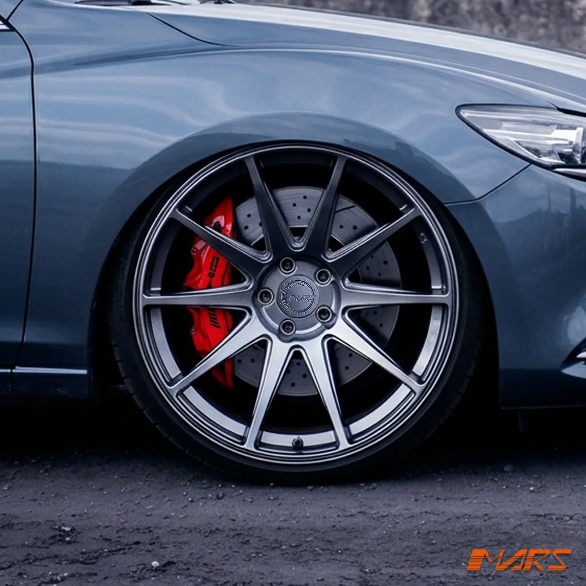Mars Mp-Ms Hyper Black 4X 19 Inch Deep Concave Stag Alloy Wheels Rims 5X114.3 For Mazda 6 1