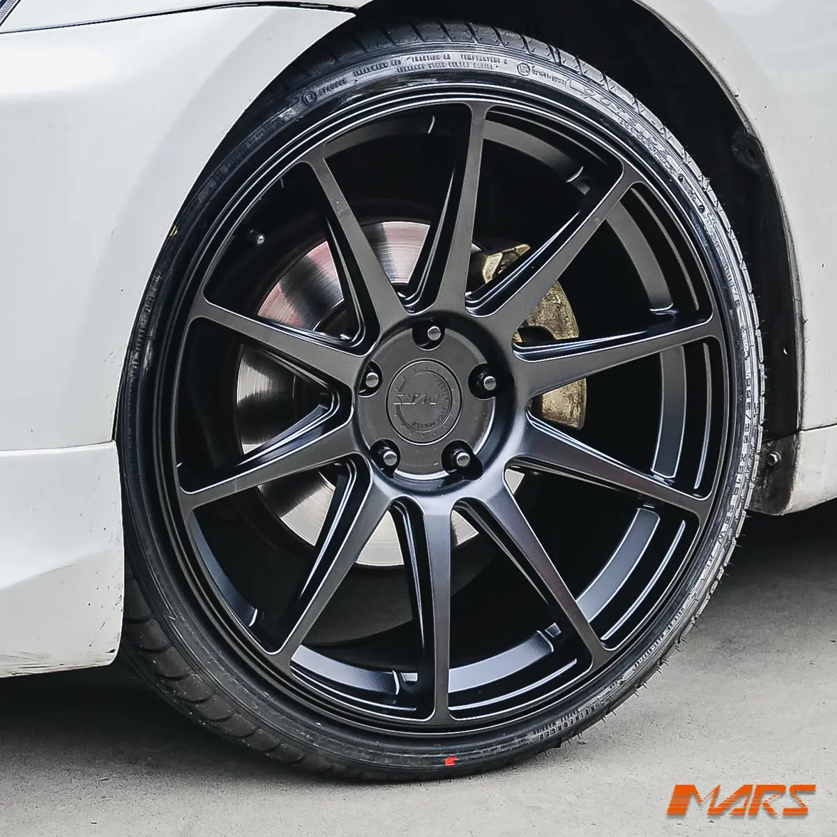 Mars Mp-Ms Matt Black 4X 19 Inch Deep Concave Stag Alloy Wheels Rims 5X114.3 For Lexus Is250 Is350 1