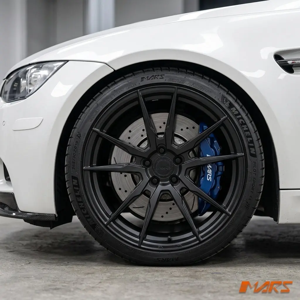Mars Mp-Rh Matt Black 19 Inch Deep Concave Stag Alloy Wheels Rims 5X120 For Bmw 3-Series E92 E93 Coupe 1