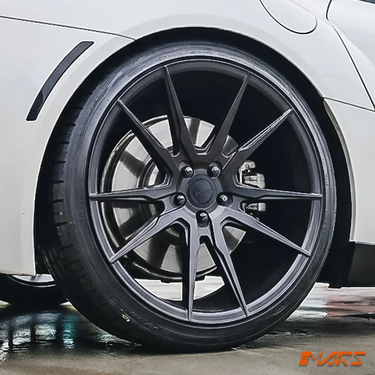 Mars Mp-Rh Matt Black 19 Inch Deep Concave Stag Alloy Wheels Rims 5X114.3 For Toyota Supra 1