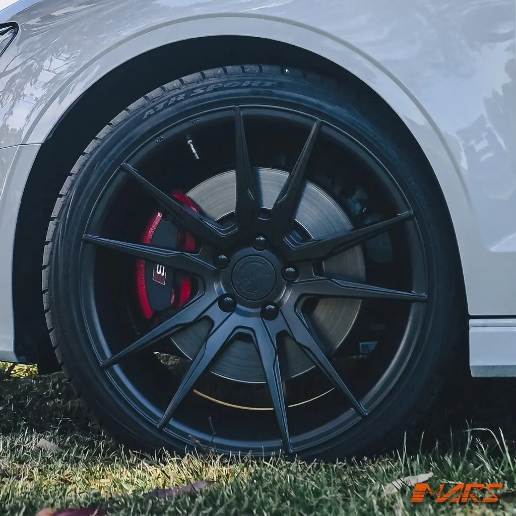 Mars Mp-Rh Matt Black 19 Inch Deep Concave Alloy Wheels Rims 5X112 For Audi A3 S3 8P 8V 8Y 1
