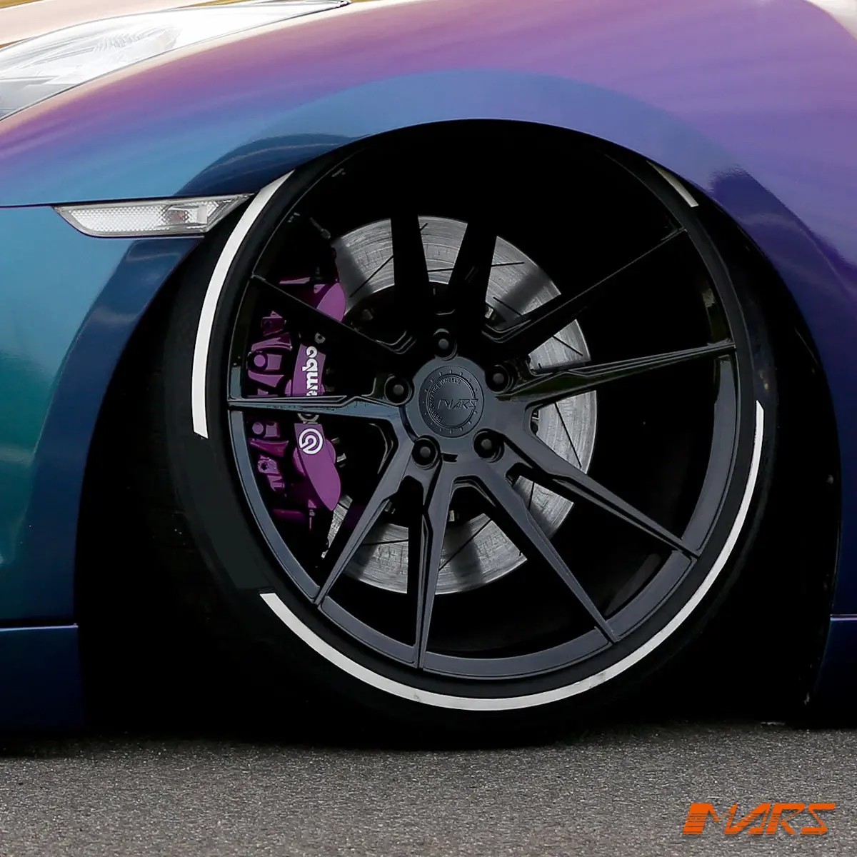 Mars Mp-Rh Gloss Black 20 Inch Deep Concave Stag Alloy Wheels Rims 5X114.3 For Nissan Gtr R35 1