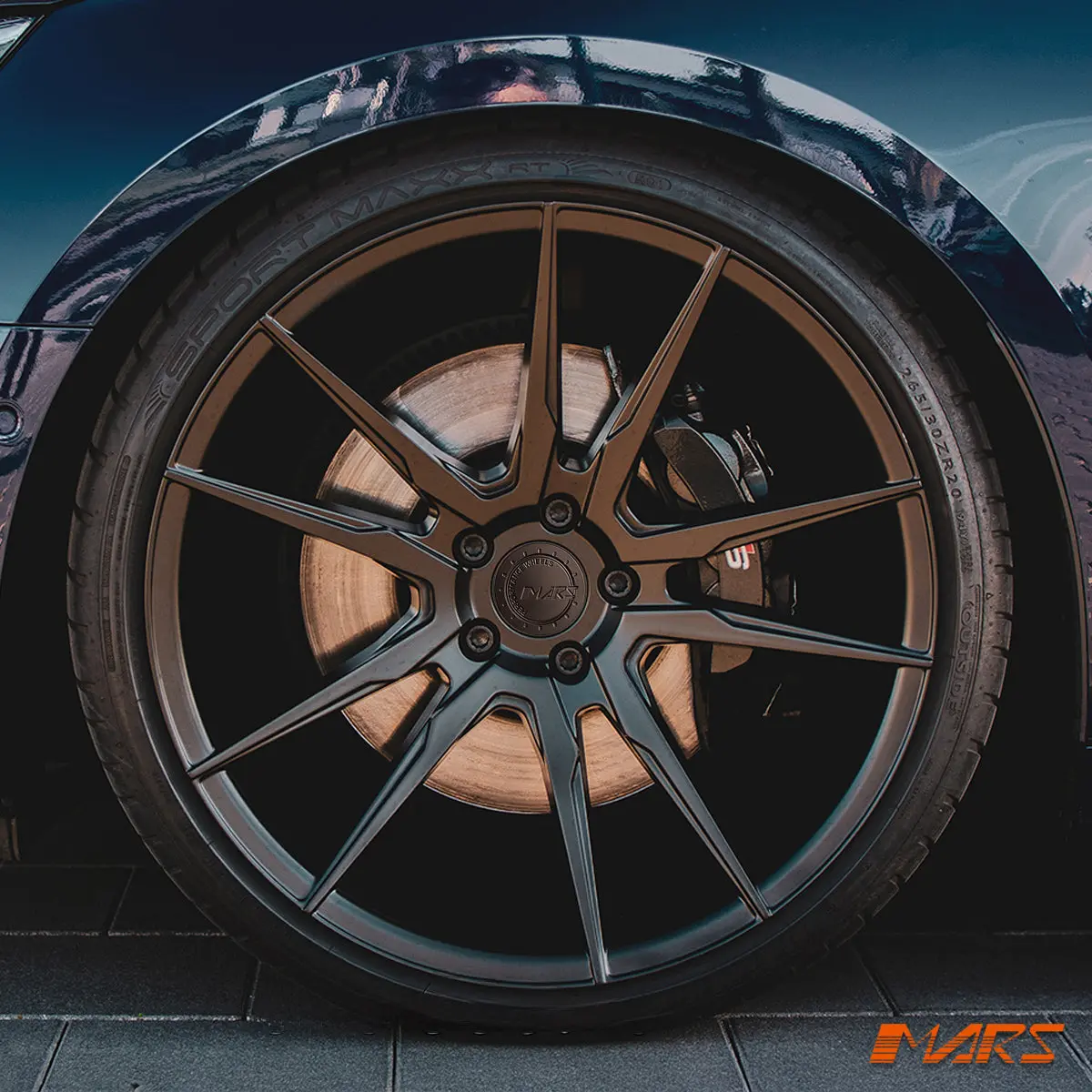 Mars Mp-Rh Matt Black 4X 20 Inch Deep Concave Stag Alloy Wheels Rims 5X112 For Audi A5 A6 A7 1
