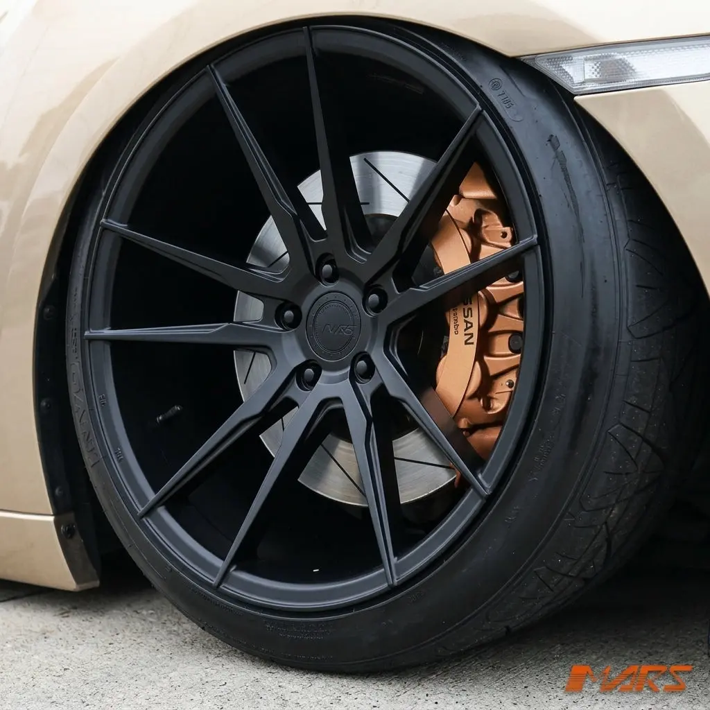 Mars Mp-Rh Matt Black 4X 20 Inch Deep Concave Stag Alloy Wheels Rims 5X114.3 For Nissan Gtr R35 1