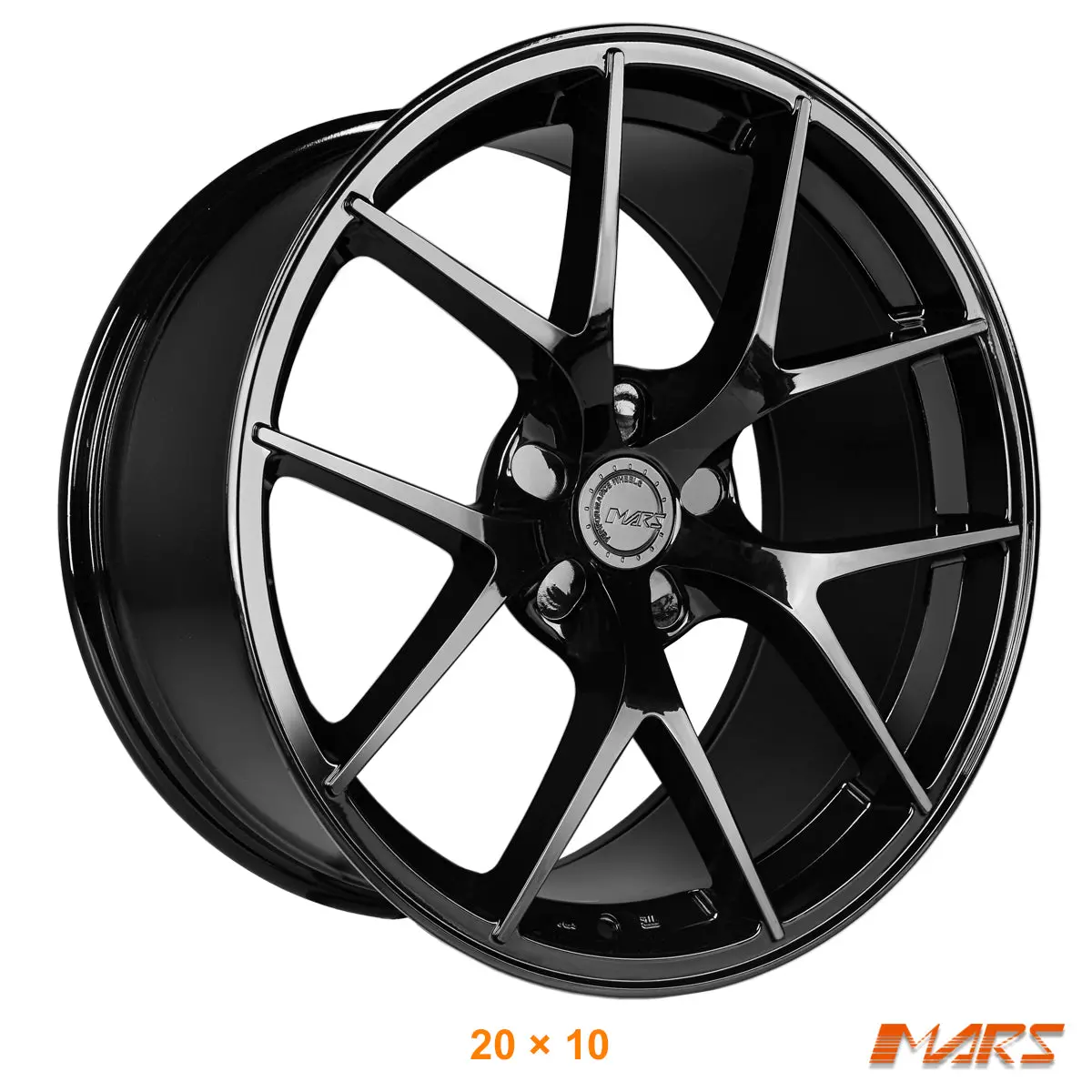 Mars Mp-Ri 20 Inch Gloss Black Stag Concave Alloy Wheels Rims 1