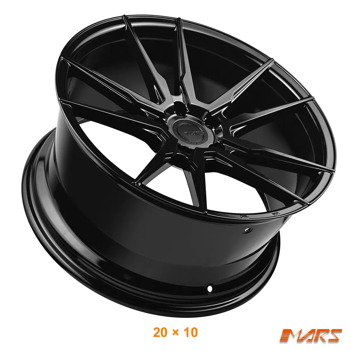Mars Mp-Rh Gloss Black 20 Inch Deep Concave Stag Alloy Wheels Rims 1