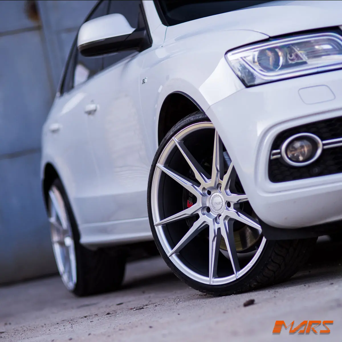 Mars Mp-Rh Machined Silver 22 Inch Under Cut Multi-Spork Alloy Wheels Rims 5X112 For Audi Q3 Q5 1