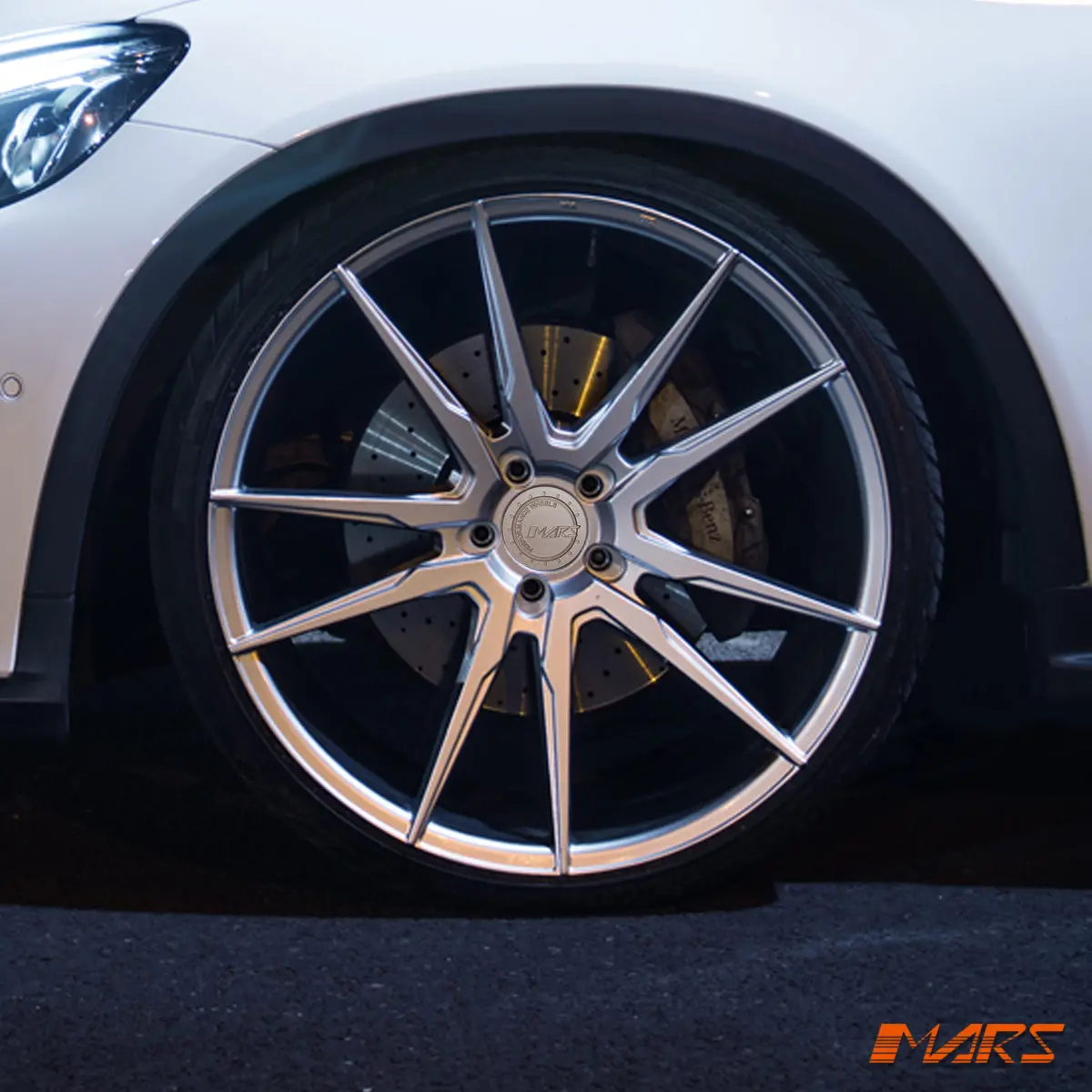 Mars Mp-Rh Machined Silver 22 Inch Under Cut Multi-Spork Alloy Wheels Rims 5X112 For Mercedes Glb Glc & Amg 1