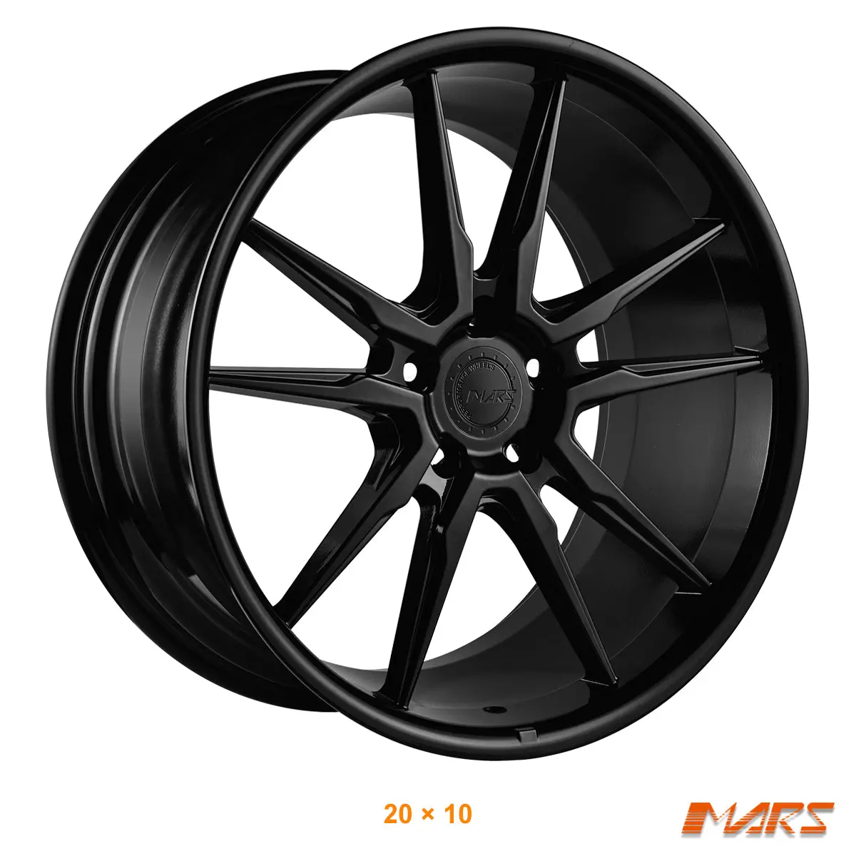 Mars Mp-Rhl Gloss Black 4X 20 Inch Dish Alloy Wheels Rims 1