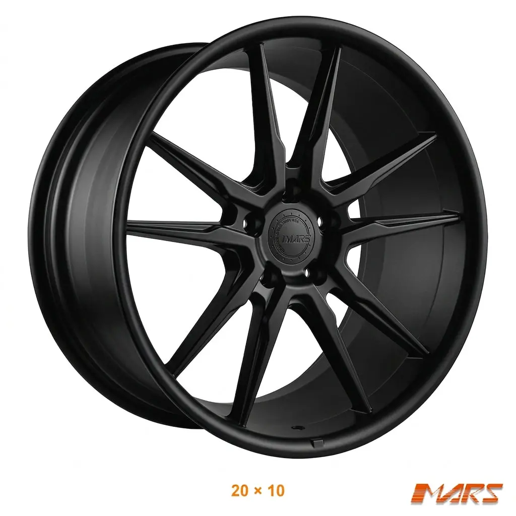 Mars Mp-Rhl Matt Black 4X 20 Inch Dish Alloy Wheels Rims 1