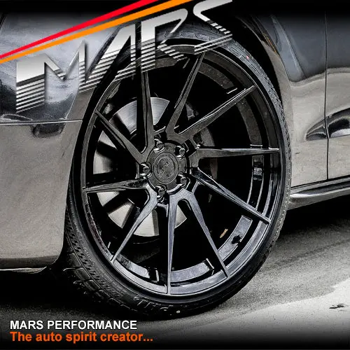 Mars Mp-T2 Gloss Black 4X 20 Inch Twist Concave Stag Alloy Wheels Rims 5X120 1