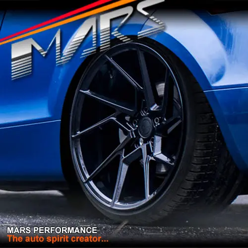 Mars Mp-T4 Gloss Black 19 Inch Twist Spork Concave Alloy Wheels Rims 5X112 1