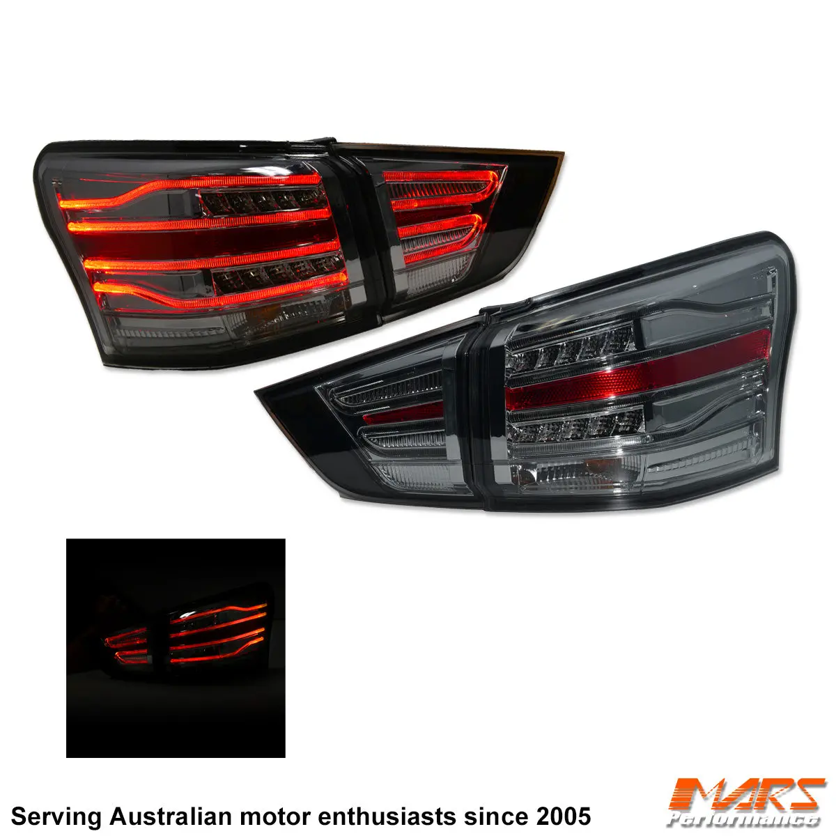 Smoked Black Led 3D Stripe Bar Tail Lights For Isuzu Mu-X 2013-2016 1