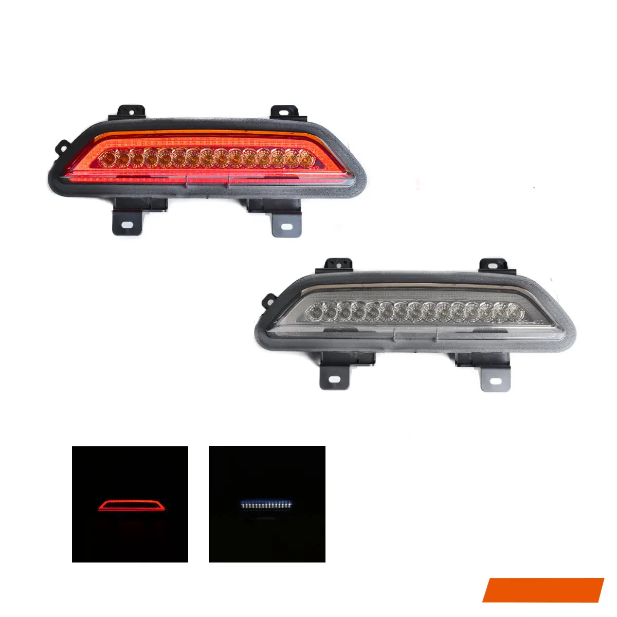 Smoked Full Led Rear Fog & Reverse Tail Lights For Ford Mustang Fm 2015-2017 1