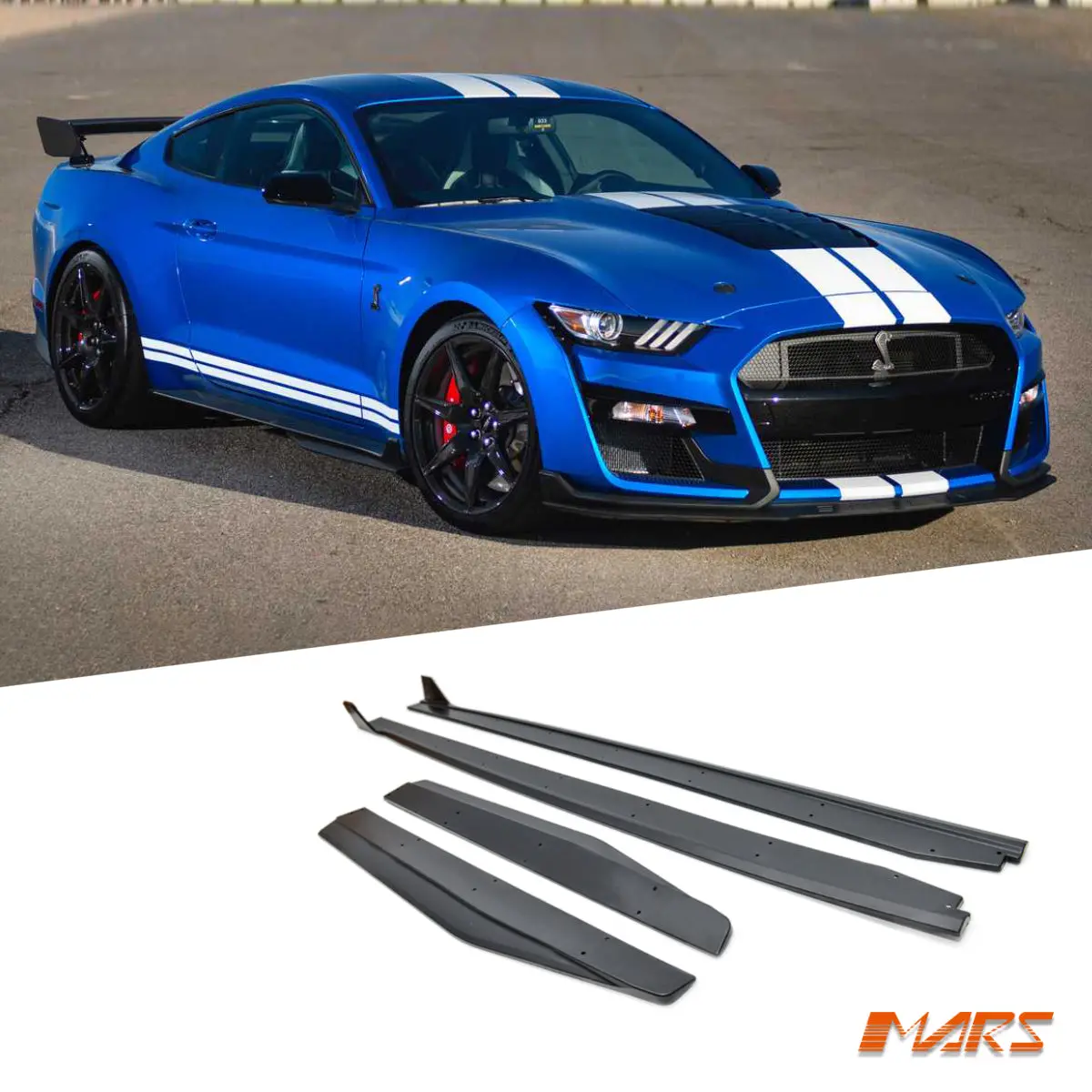 Shelby Gt500 Style Lower Side Skirts Lip Spoiler Bodykit For Ford Mustang Fm Fn 2015-2022 1