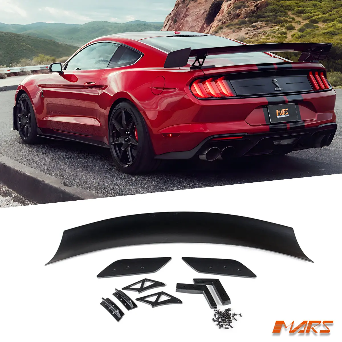 Shelby Gt500r Style Rear Trunk Boot Gt Lip Spoiler Wing Bodykit For Ford Mustang Fm Fn 2015-2022 1