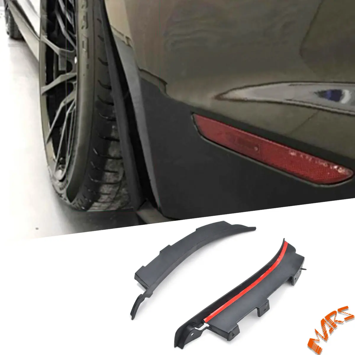 Rear Bumper Bar Side Splitters Mud Flaps Bodykit For Ford Mustang Fm 2015-2017 1