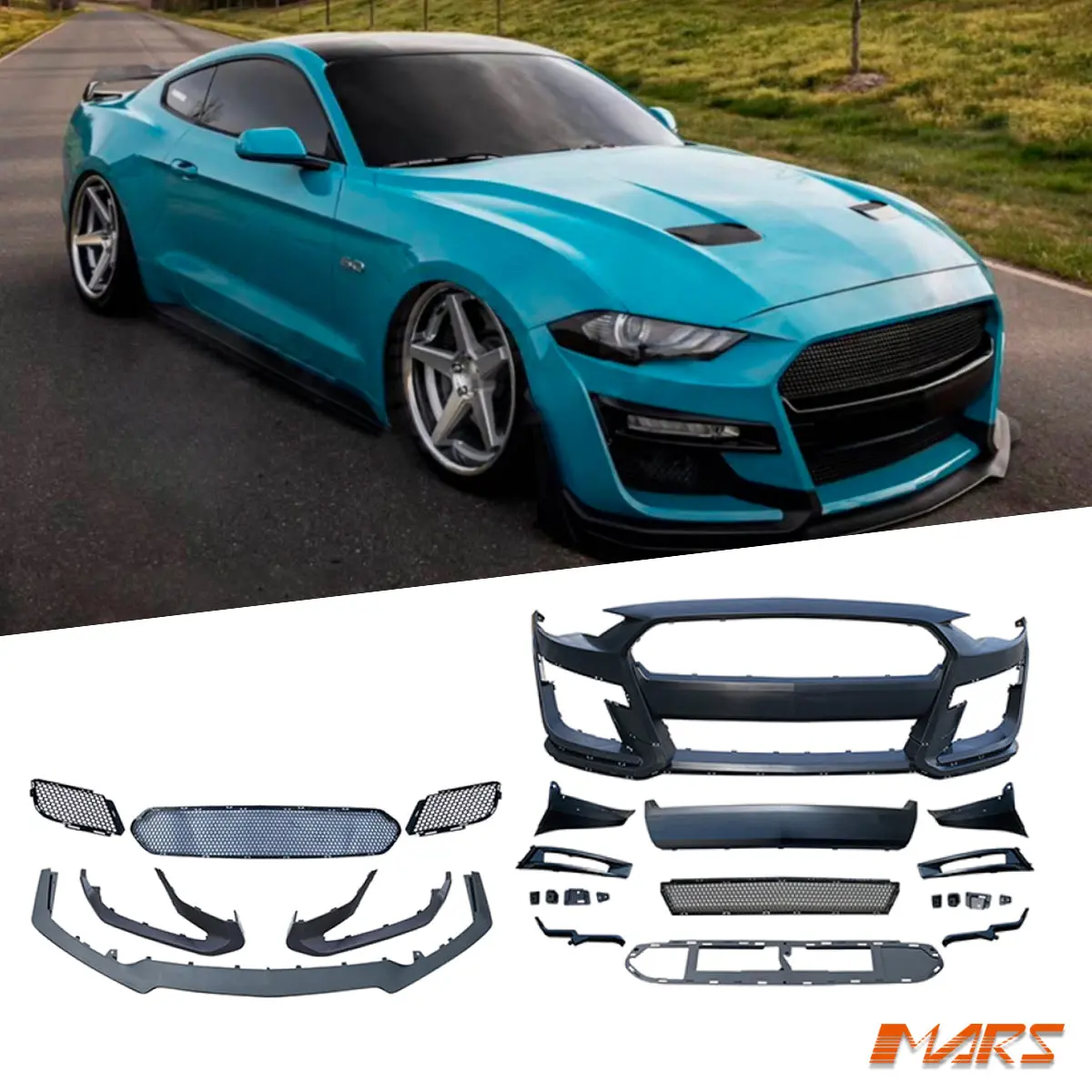 Shelby Gt500 Style Front Bumper Bar Bodykit For Ford Mustang Fn 2018-2022 1
