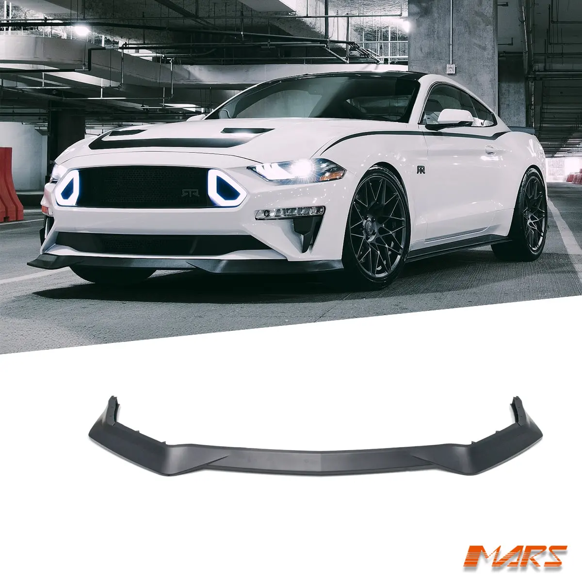 Rtr Style Front Bumper Bar Replacement Lower Lip Spoiler Bodykit For Ford Mustang Fn 2018-2022 1