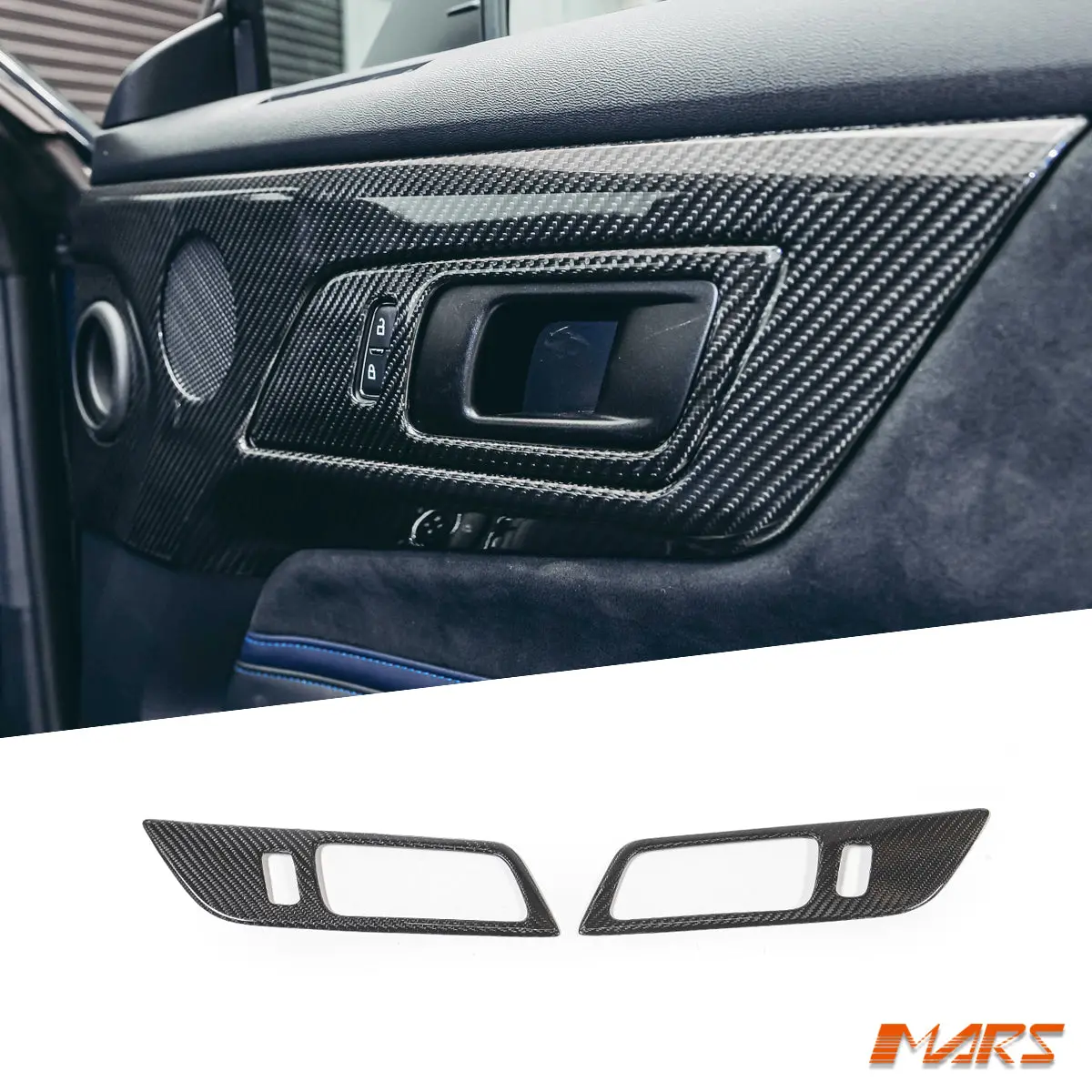Flokraft Dry Carbon Fibre Interior Door Opener Cover Trim Bodykit For Ford Mustang S650 Fo & Darkhorse (2023–2025) 1