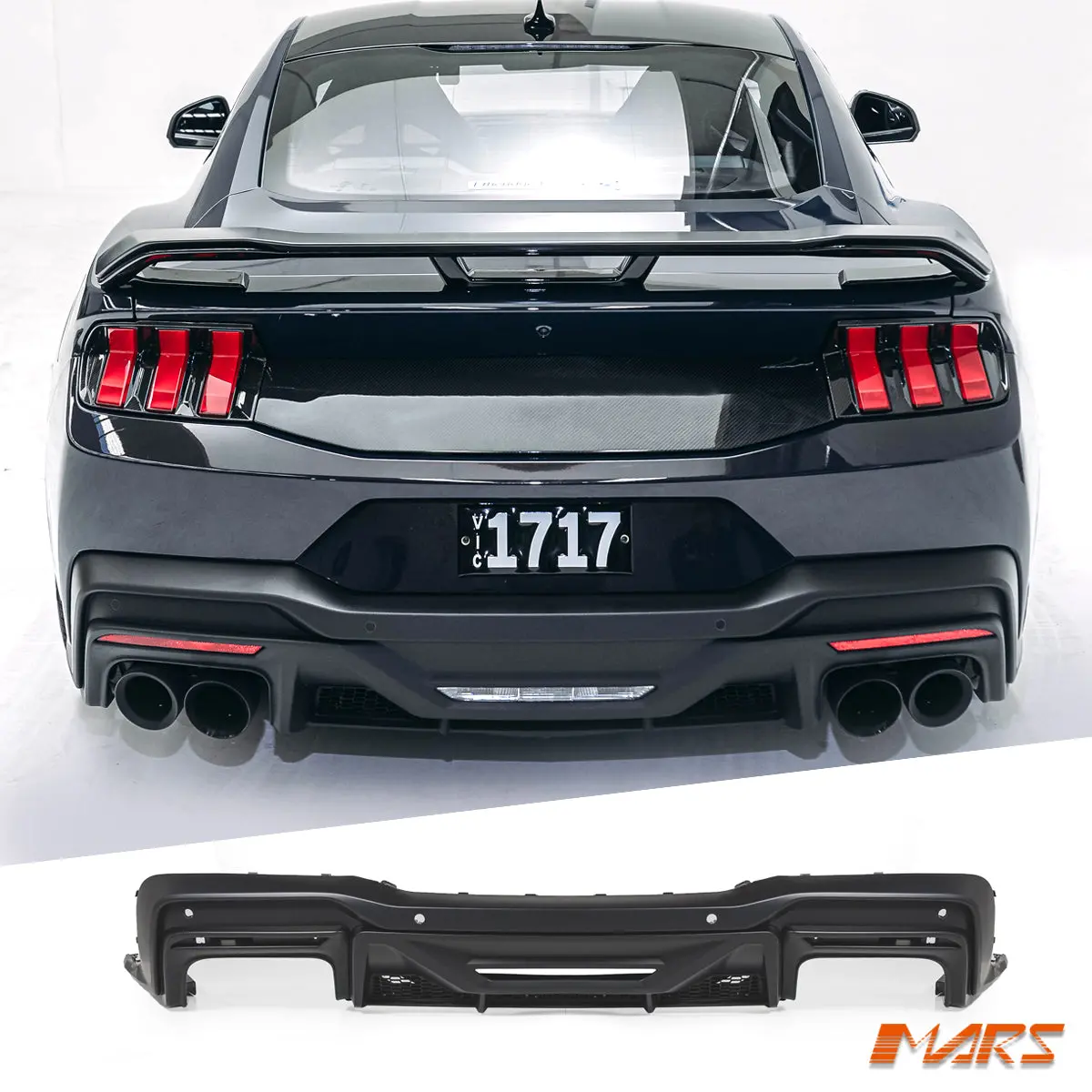 Matt Black Darkhorse Style Rear Bumper Bar Diffuser Bodykit For Ford Mustang S650 Fo (2023–2025) 1