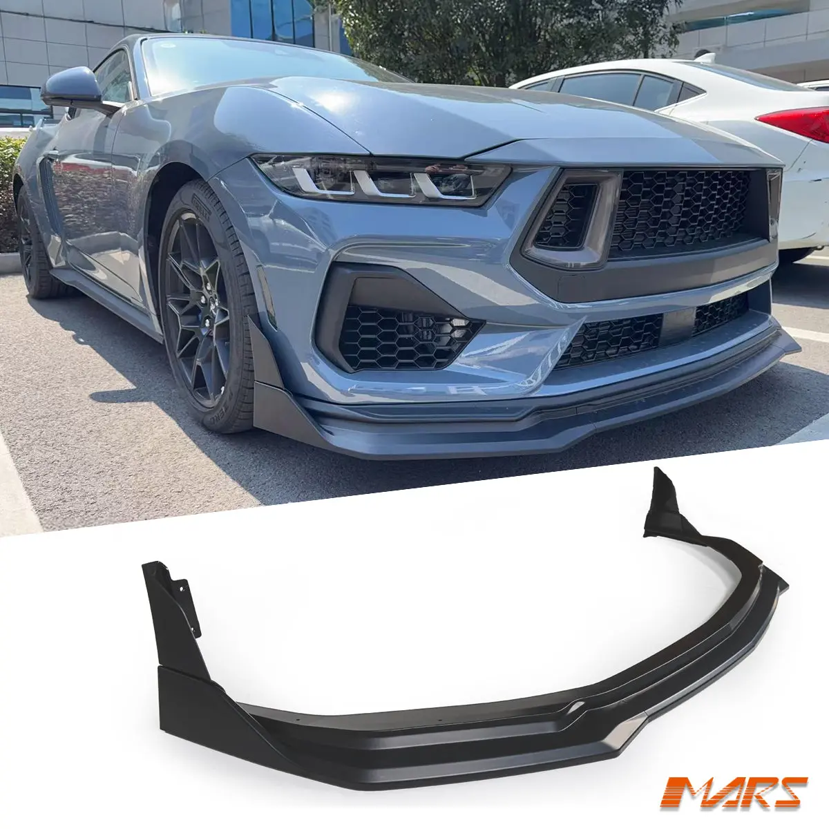 Matt Black Gt-V Front Bumper Bar Lower Lip Spoiler Bodykit Winglets For Ford Mustang S650 Fo (2023–2025) 1