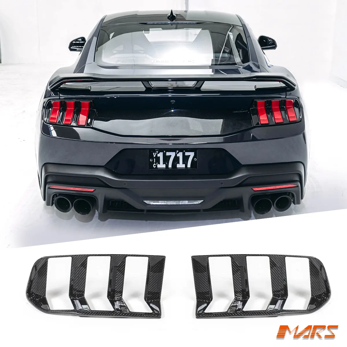 Flokraft Dry Carbon Tail Lights Trim Cover Bodykit For Ford Mustang S650 Fo & Darkhorse (2023–2025) 1