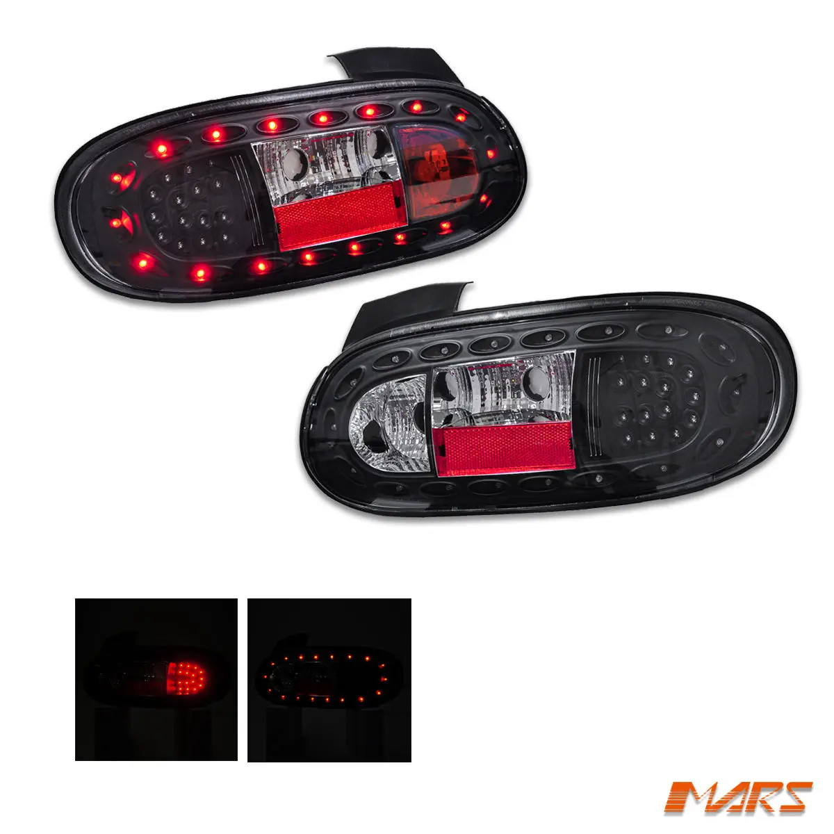 Jdm Black Led Tail Lights For Mazda Mx-5 Nb 1998-2005 1