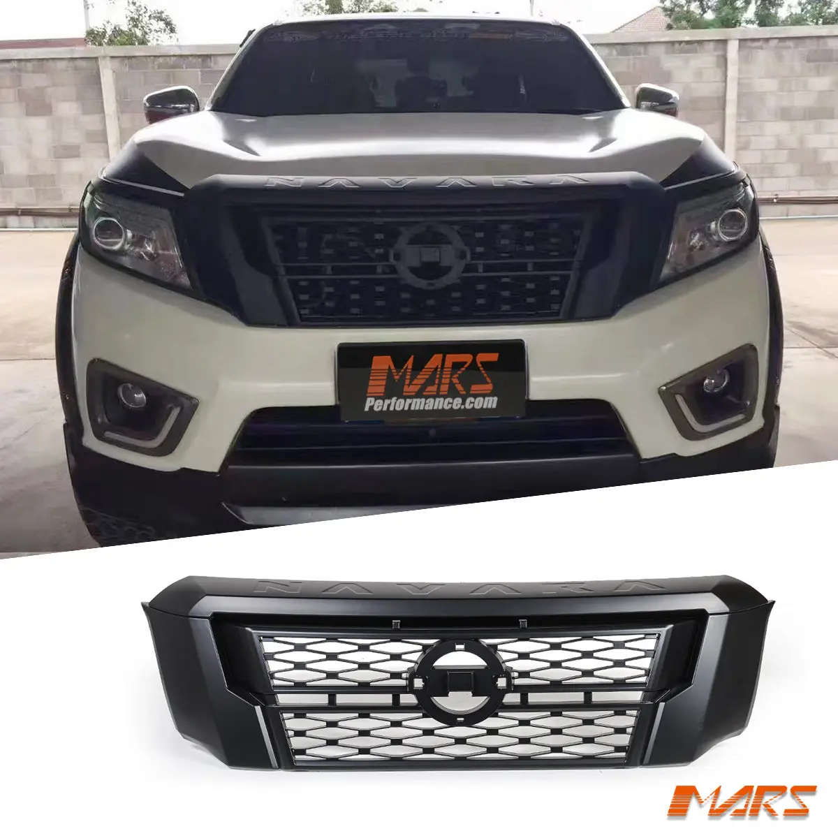 Matt Black Update My21 Style Front Bumper Bar Grille Grill Bodykit For Nissan Navara Ute Np300 D23 2015-2020 1