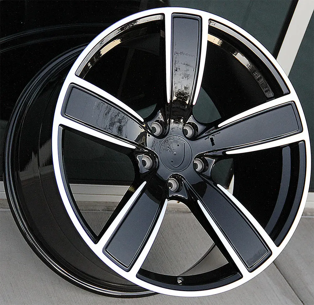 Porsche Wheels P005 22X10 5X130 Black Machined Fit Cayenne S Gts Turbo 1