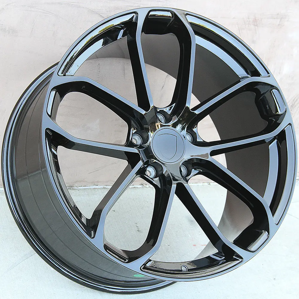 Porsche Wheels 2212 21X9.5 5X130 Gloss Black Fit Cayenne S Gts Turbo 1
