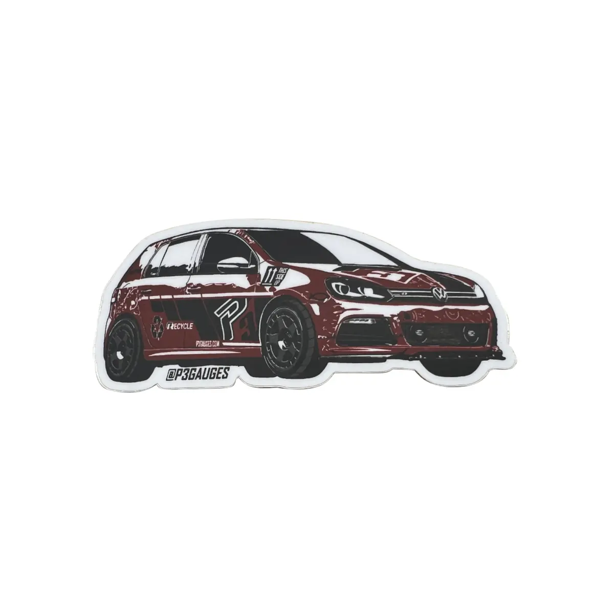 P3 Gauges Cheap R Sticker 1