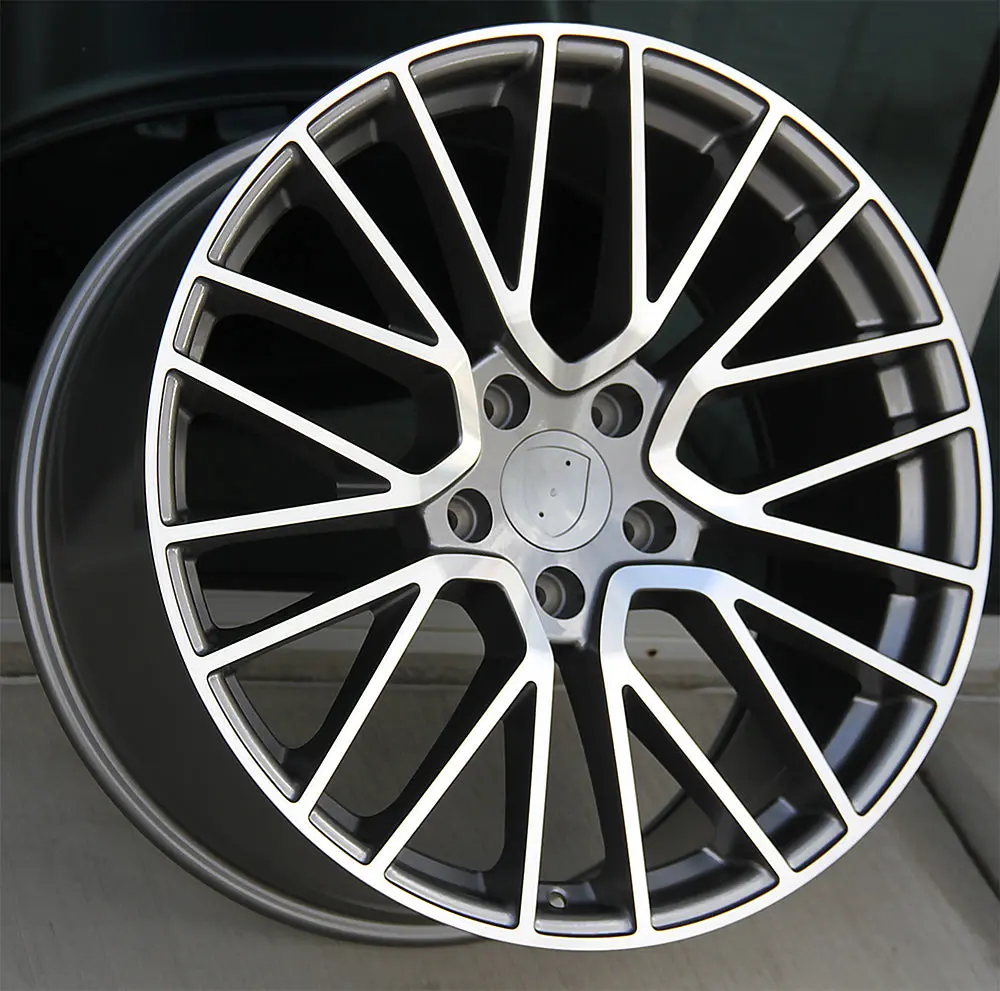 Porsche Wheels 5351 21X10 5X130 Gunmetal Machined Face Fit Cayenne S Gts Turbo 1