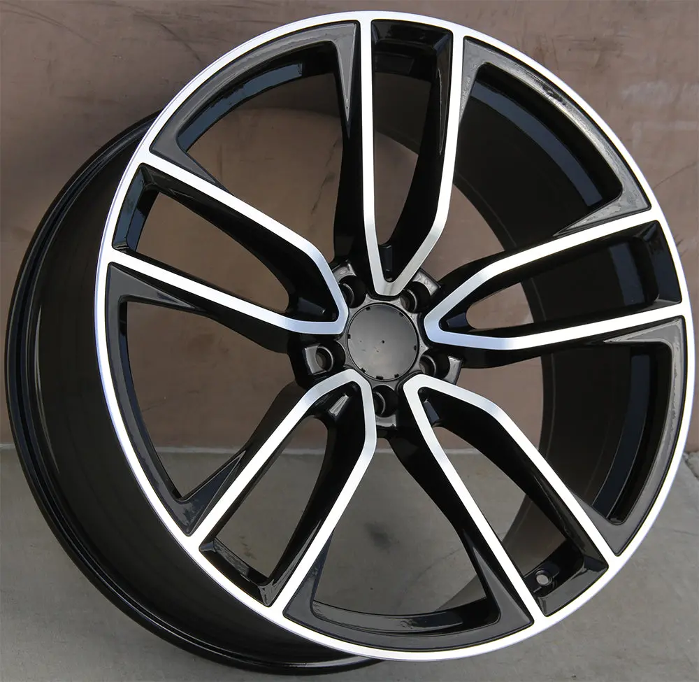 Mercedes Benz Wheels 5461 22X9/22X10.5 5X112 Black Machined Fit Ml Gl Gle Gls Class 320 350 450 500 550 63 1