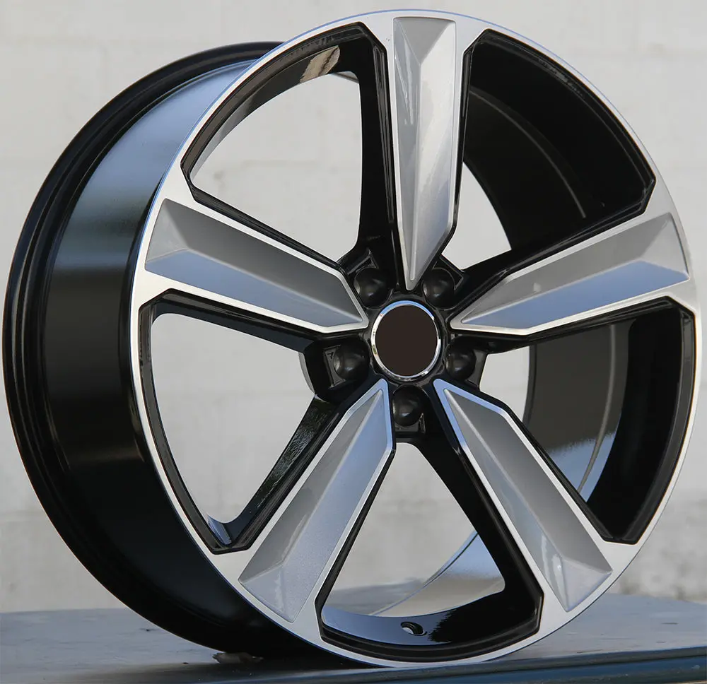 Audi Wheels 5665 21X9.0 5X112 Et30 Gloss Black Silver Spokes Fit Audi A6 S6 A7 S7 A8 Q3 Q5 A7 1