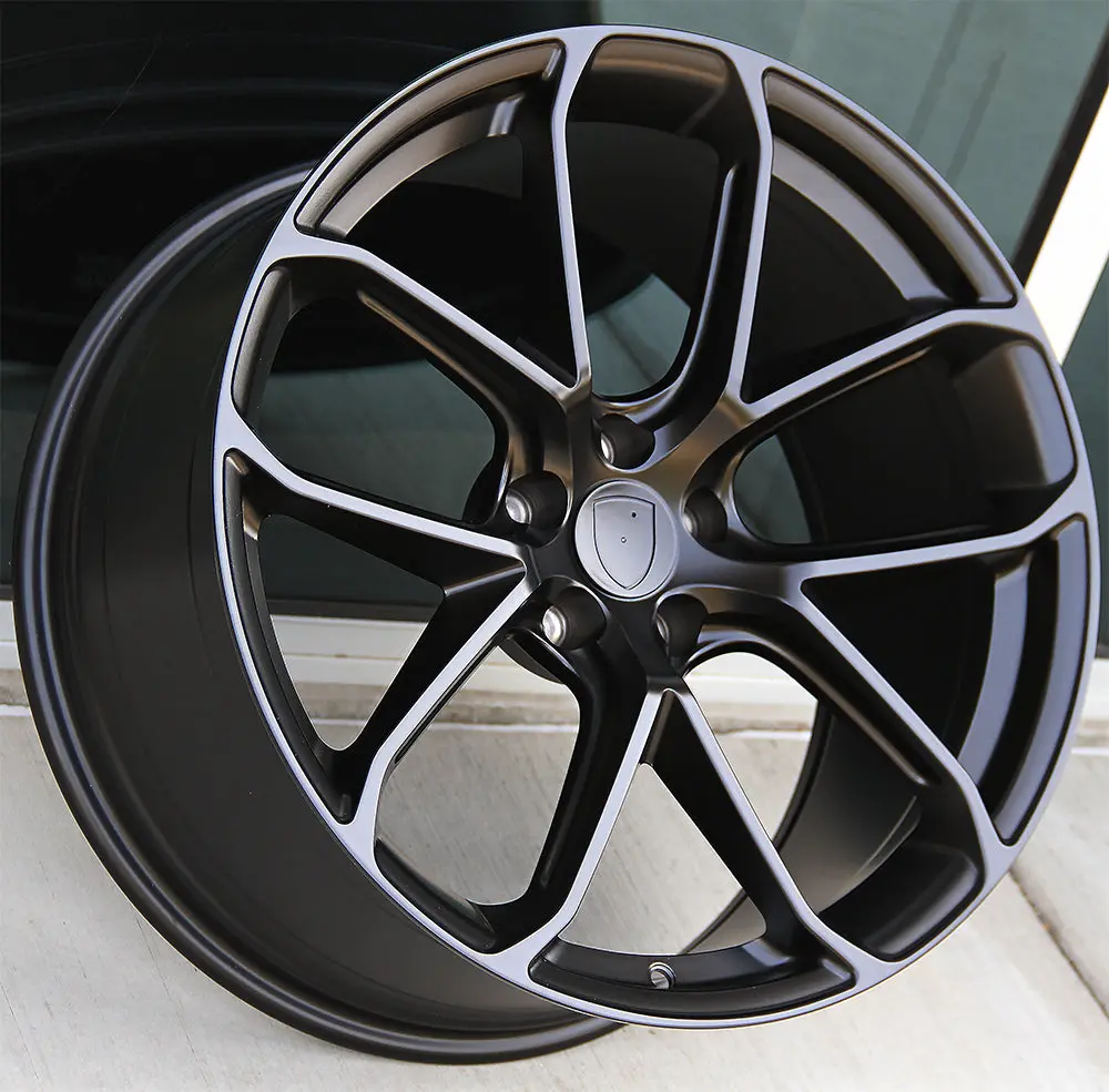 Porsche Wheels P004 22X9.5/22X11.5 5X130 Matte Black Fit Cayenne Gts Turbo Flow Forged 1