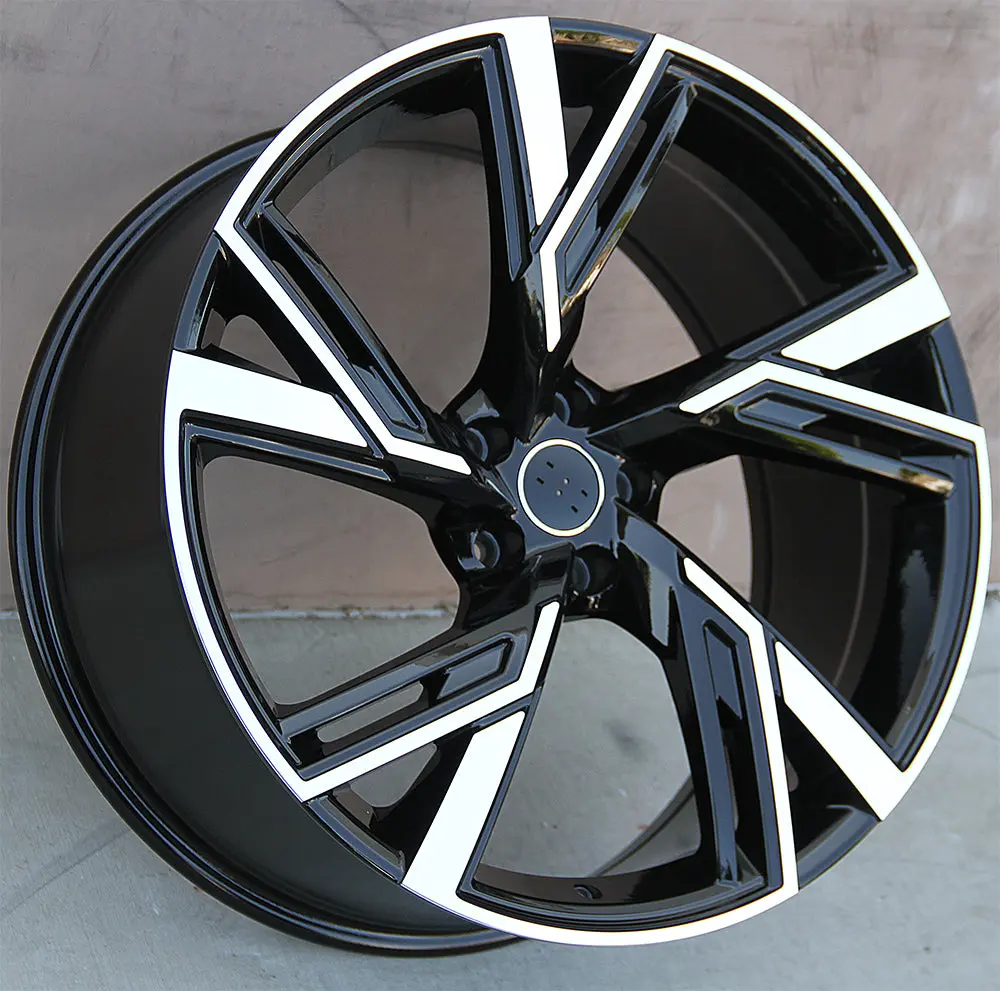 Audi Wheels 5667 18X8.0 5X112 Black Machined Fit A3 S3 A4 S4 A5 A6 1